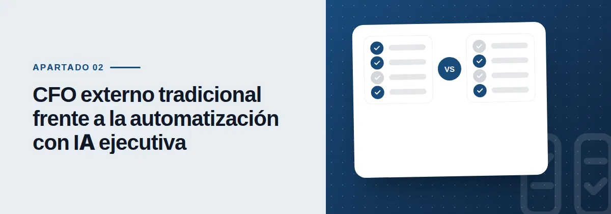 CFO externo tradicional frente a la automatización con IA ejecutiva