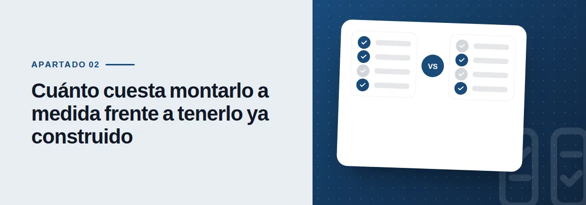 Cuánto cuesta montarlo a medida frente a tenerlo ya construido