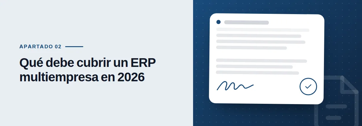 Qué debe cubrir un ERP multiempresa en 2026